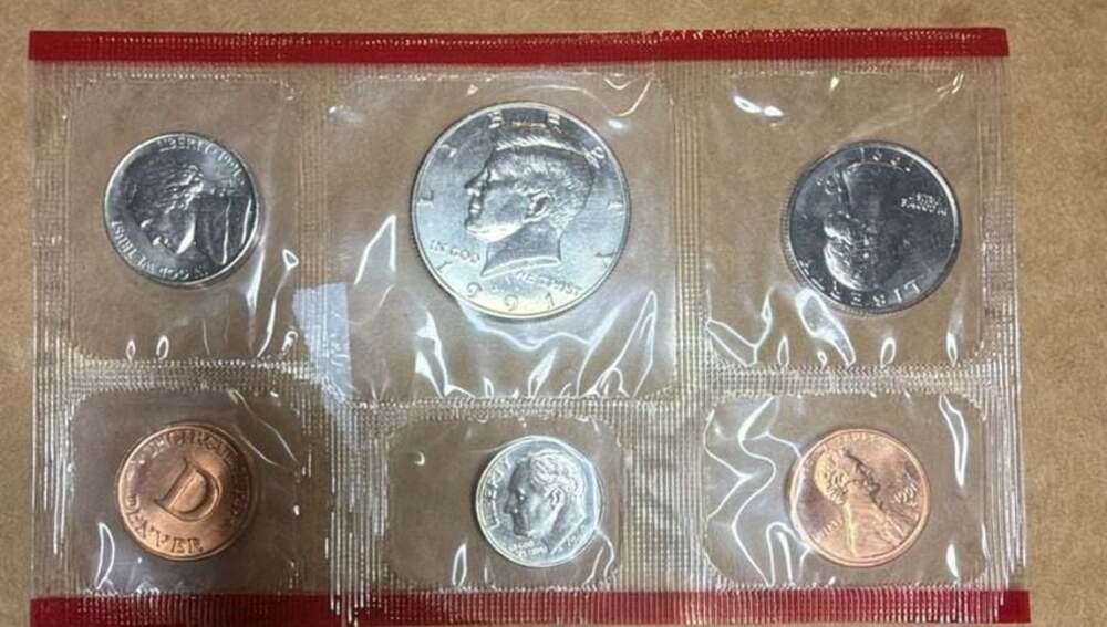 1991 US Mint Uncirculated Denver Mint Set 6-Coin Pack